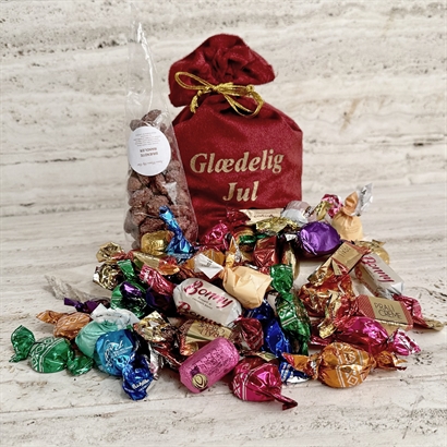 Velourpose med brændte mandler og 500 gram luksus chokoladeblanding